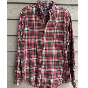 Ralph Lauren Classic Fit Button-Down Shirt | Men’s Large Plaid Cotton